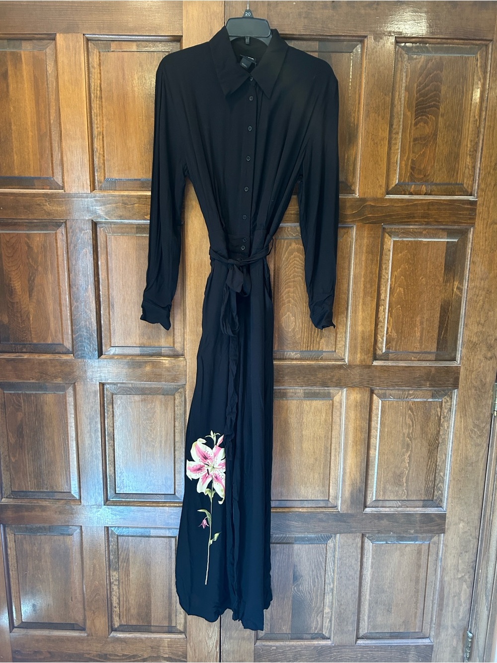 Desigual Lily Jumpsuit Womens Small S NWT Black Wide Leg Lirio Floral - Picture 2 of 8